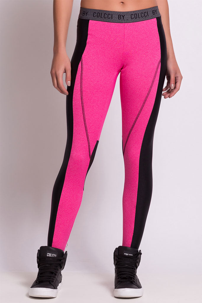 pink and black gym leggings