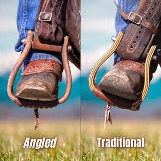 angled vs traditional stirrups