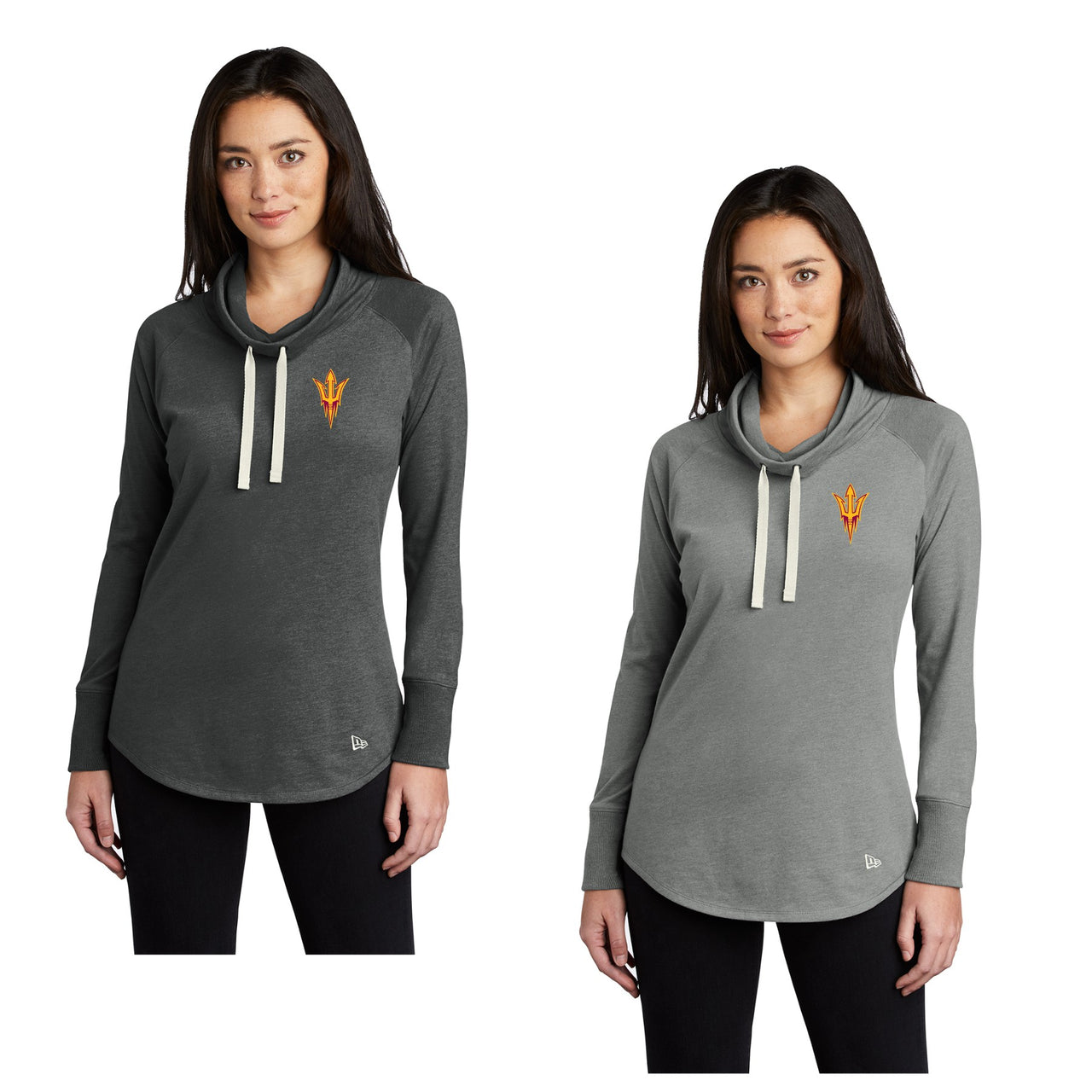 Custom New Era® Ladies Sueded Cotton Blend Full-Zip Hoodie