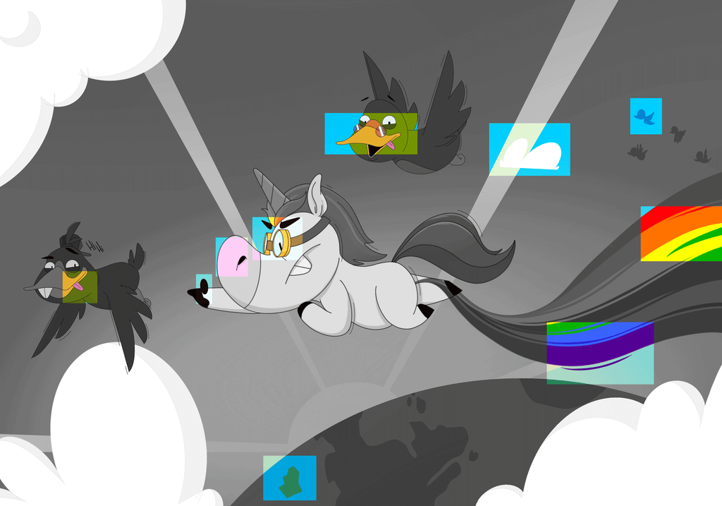 Spot the differences Flying unicorn - Validate your answers