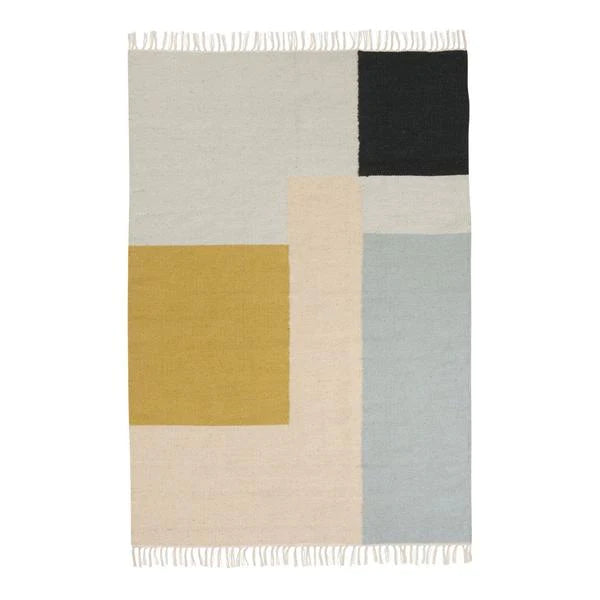 The Ferm Living Kelim Rug is colorful and beautiful