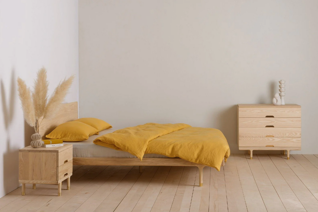 Kalon Simple Bed Ash Rustic Design Home and Interior Furniture Designs