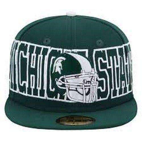 Michigan State Spartans Football Helmet New Era 59Fifty hat new with stickers