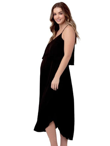 Buy Stylish Black Ribbon Maternity Nursing Dress - Lovemère