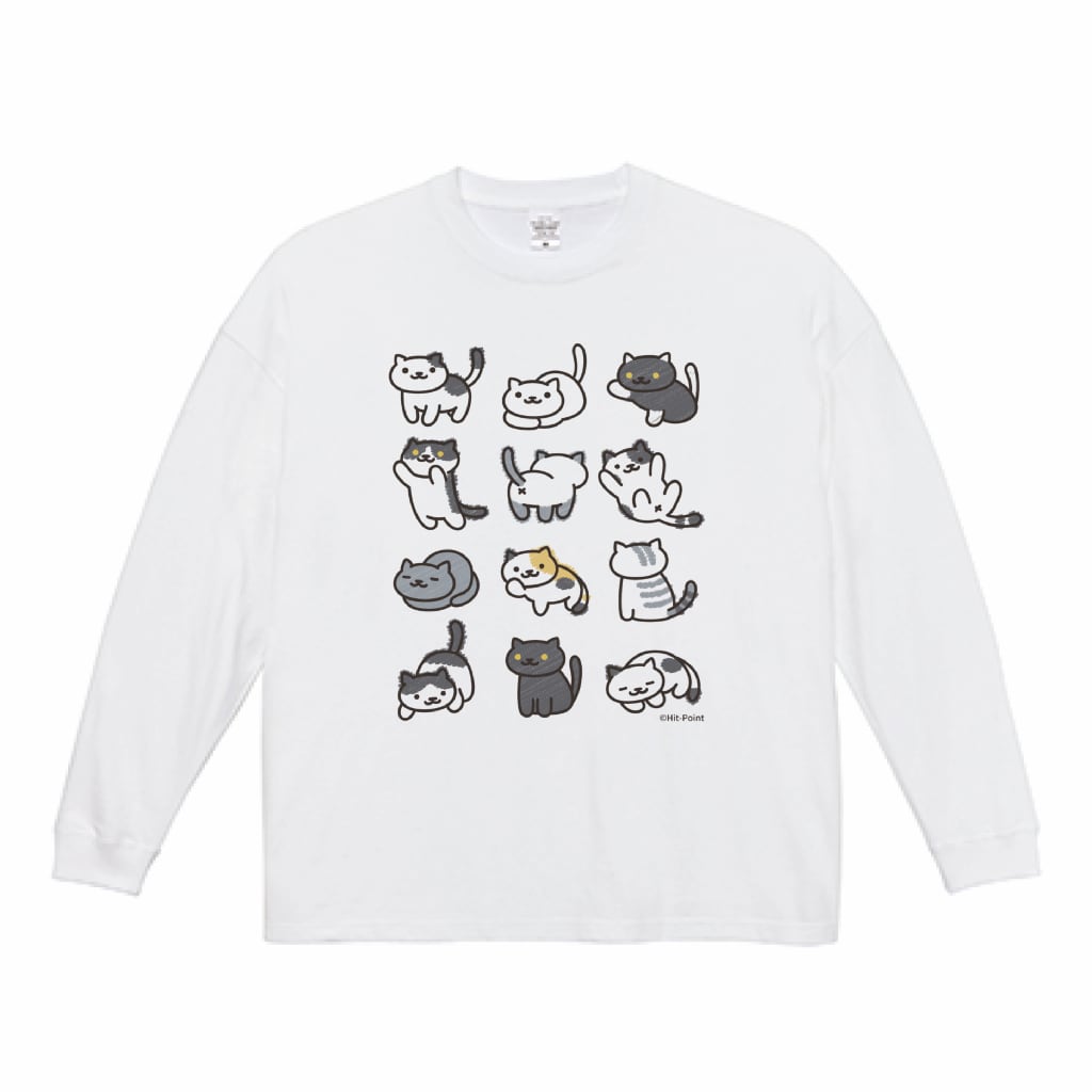 BACK-ORDER Neko Atsume - A Lot of Cats Big Silhouette T-shirt 2023: Wh ...