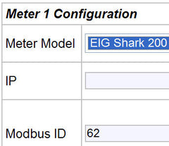 B6030 Meter Configuration Page