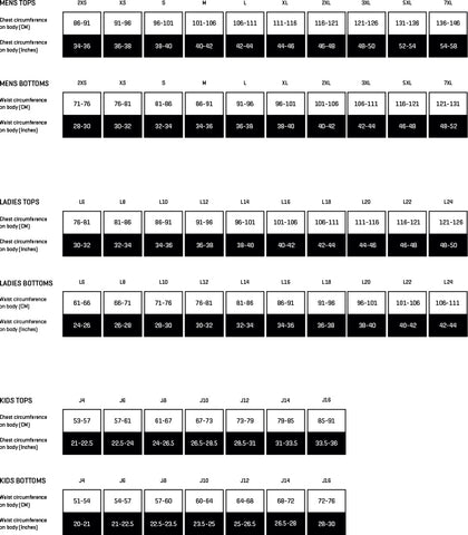 BLK Size guide