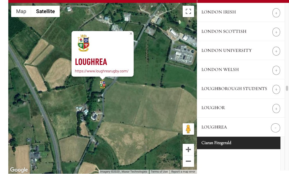 Loughrea Lions Origin Map