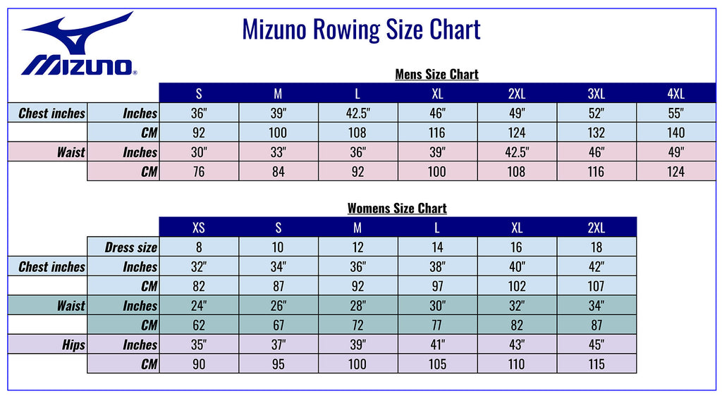 Mizuno Size Chart Women S