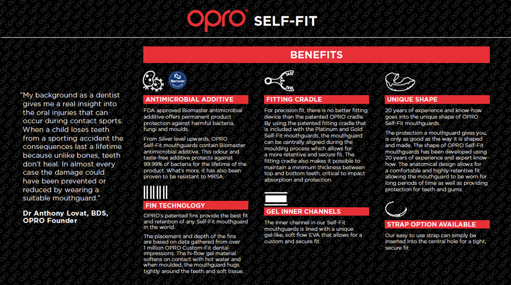 Opro Benefits Self fit