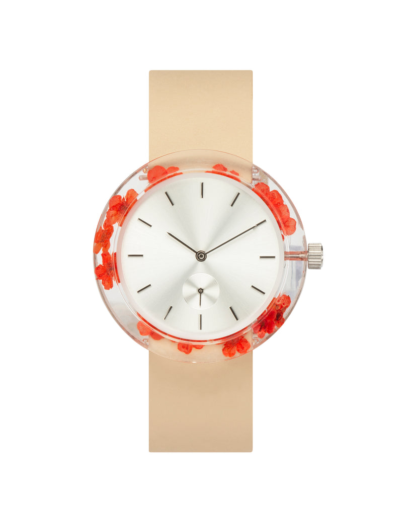 Red Forget-Me-Not Botanist Watch – Analog Watch Co.