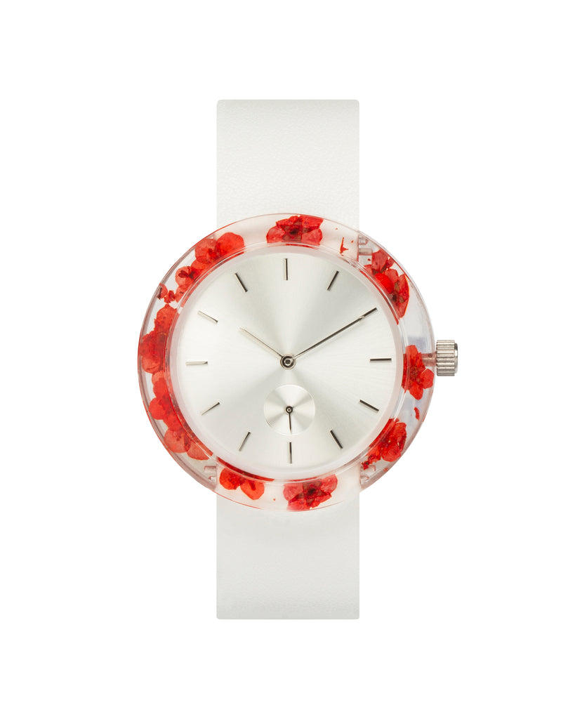 Red Forget-Me-Not Botanist Watch – Analog Watch Co.