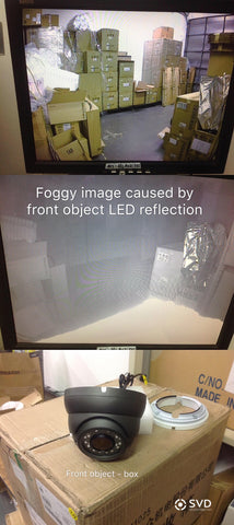 Foggy image caused by front object LED reflection