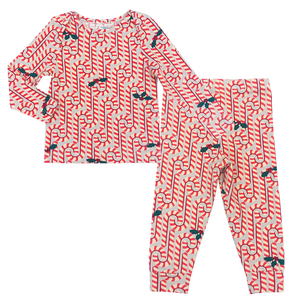 pink holiday pajamas