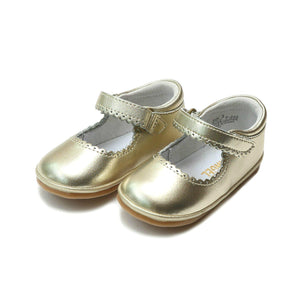 gold baby shoes