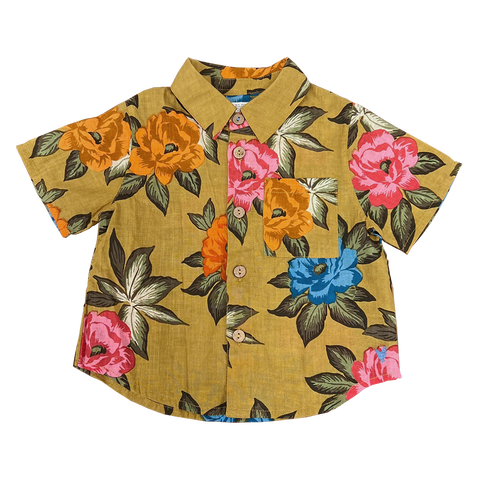 50s Style Floral Aloha Shirt - Lucky Vintage