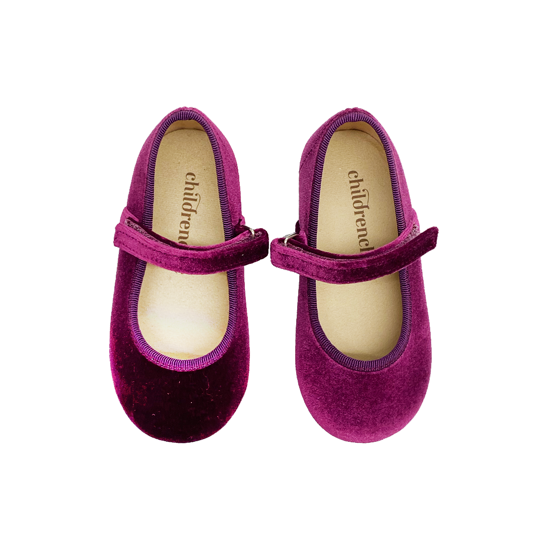 Childrenchic Classic Velvet Mary Jane - Violeta