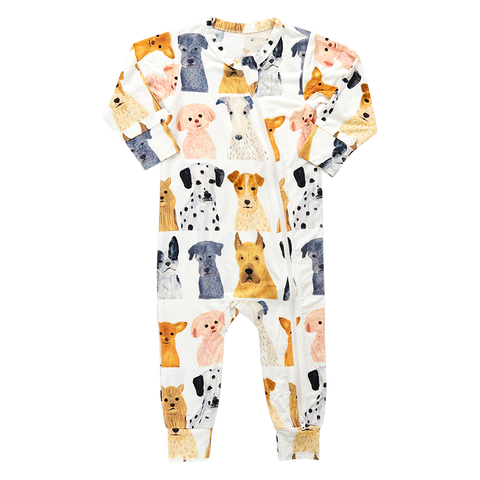 Bamboo Kids' Pajamas – Dog Print (Periwinkle) by Silkberry Baby – Baby Owl  Kids