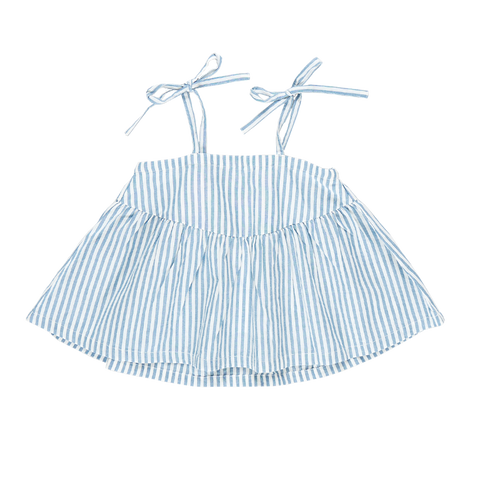 Baby Girls Stella 2-Piece Set - Blue Skinny Stripe – Pink Chicken