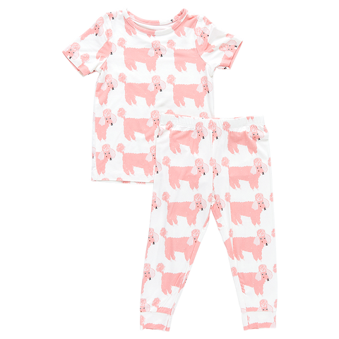 Poodle Print Baby Hat and Leggings Set Organic Cotton Baby 