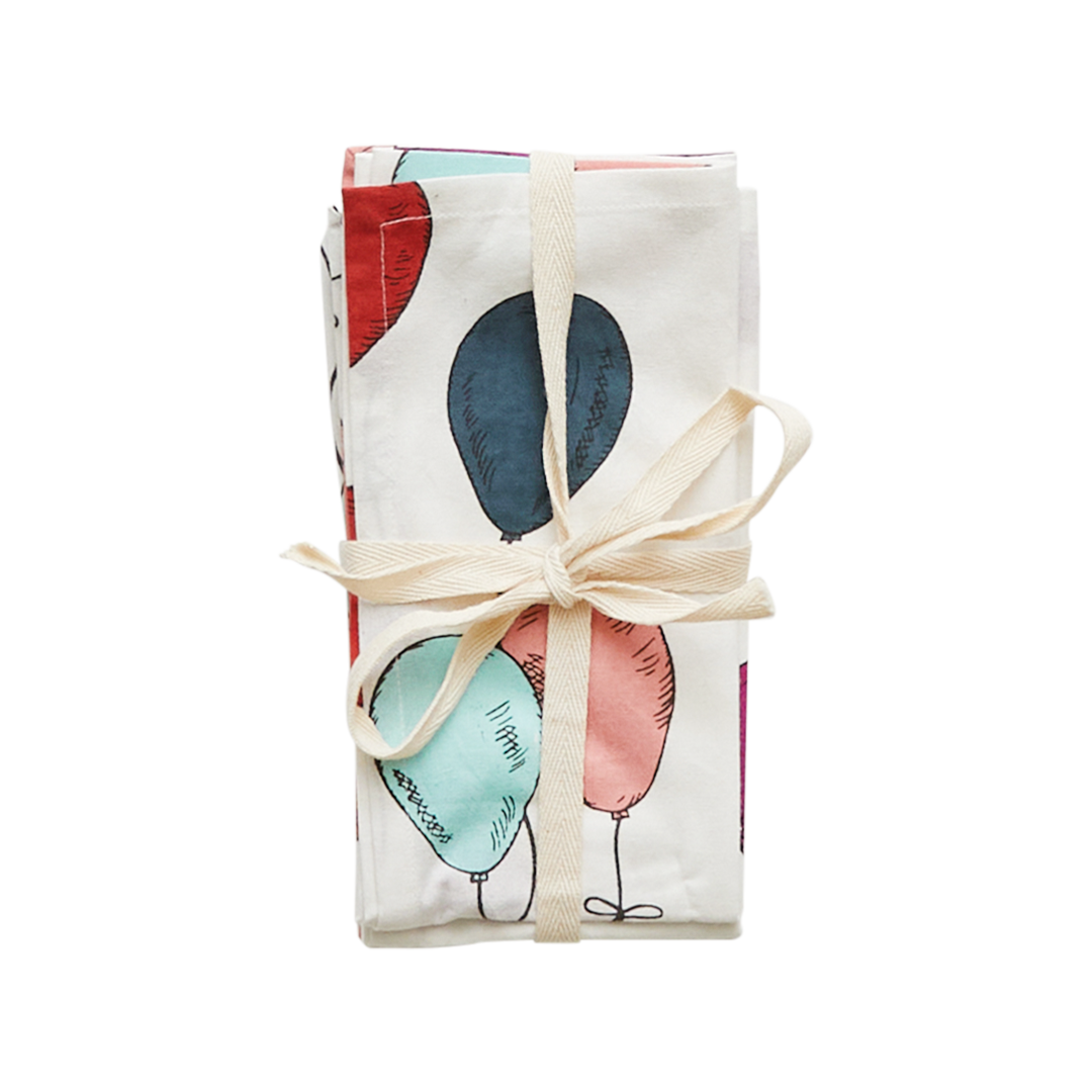 Image of 4-Pack Napkin Set - Multi Balloons