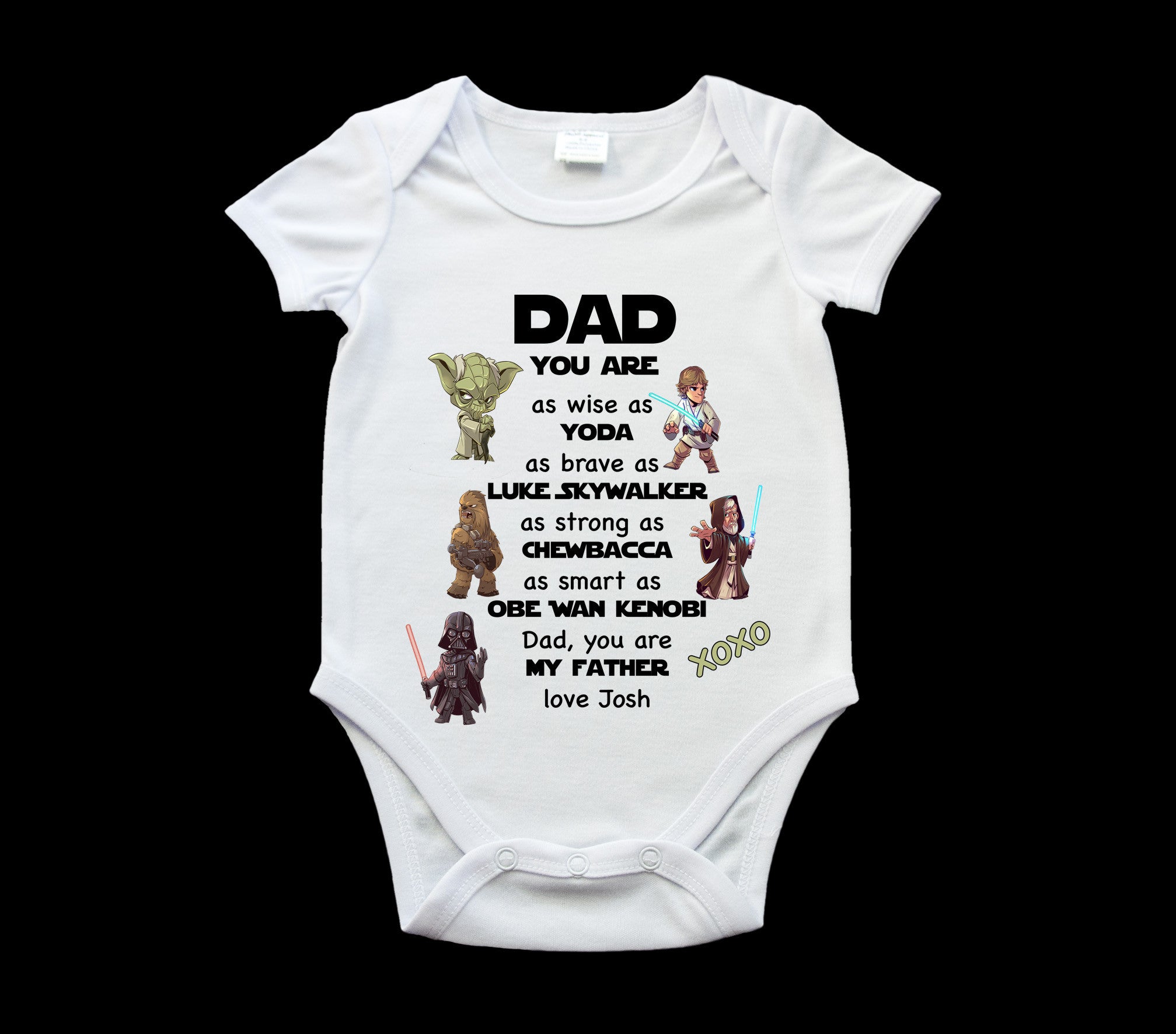 Star Wars Dad baby personalised romper 