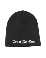 Trust No One Black Winter Beanie Head Hat TN1 TNO TrustNoOne TrustNo1