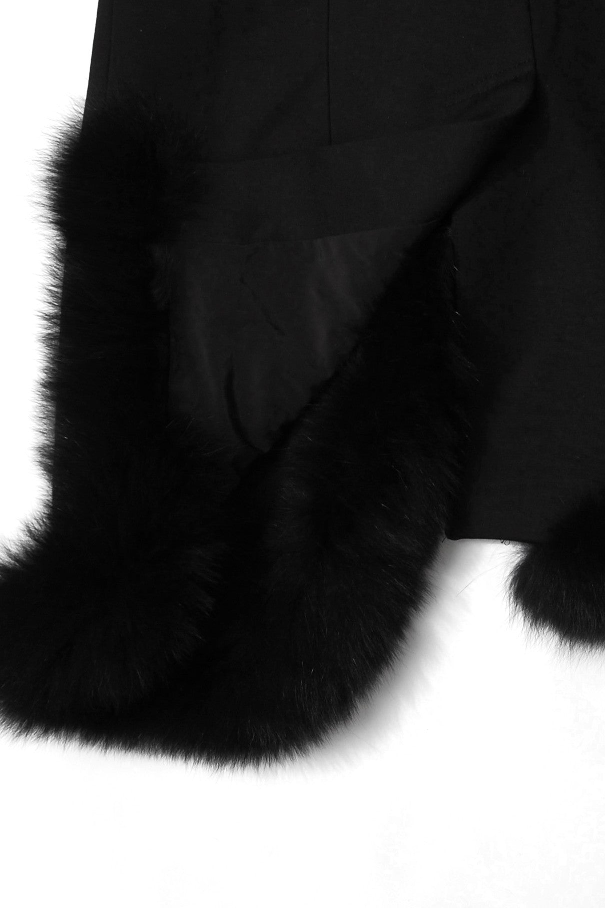 Fur Trimmed Wool Classic Coat