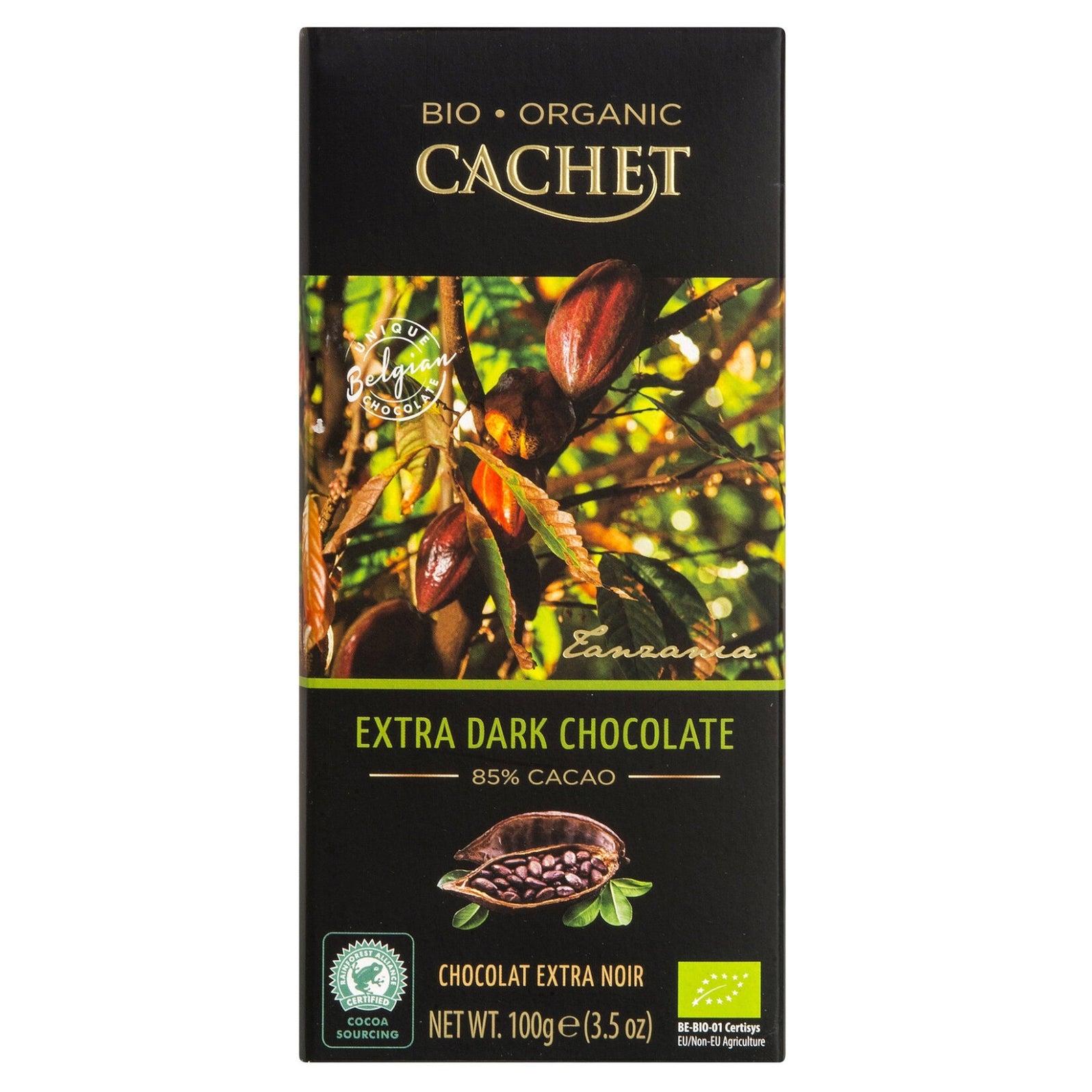 Cachet Organik Bitter Çikolata 85 100 g— Vegan Dükkan