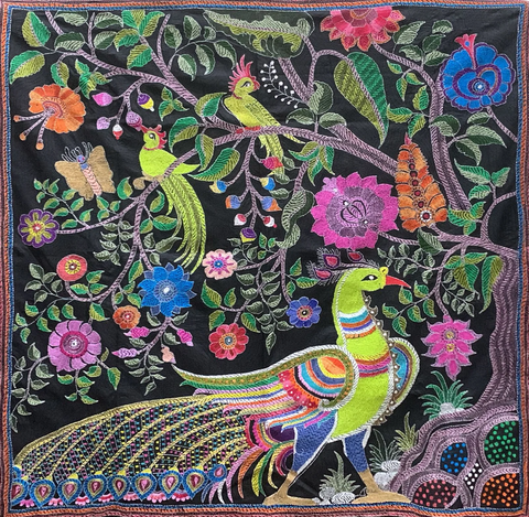 Bird in Kantha Embroidery