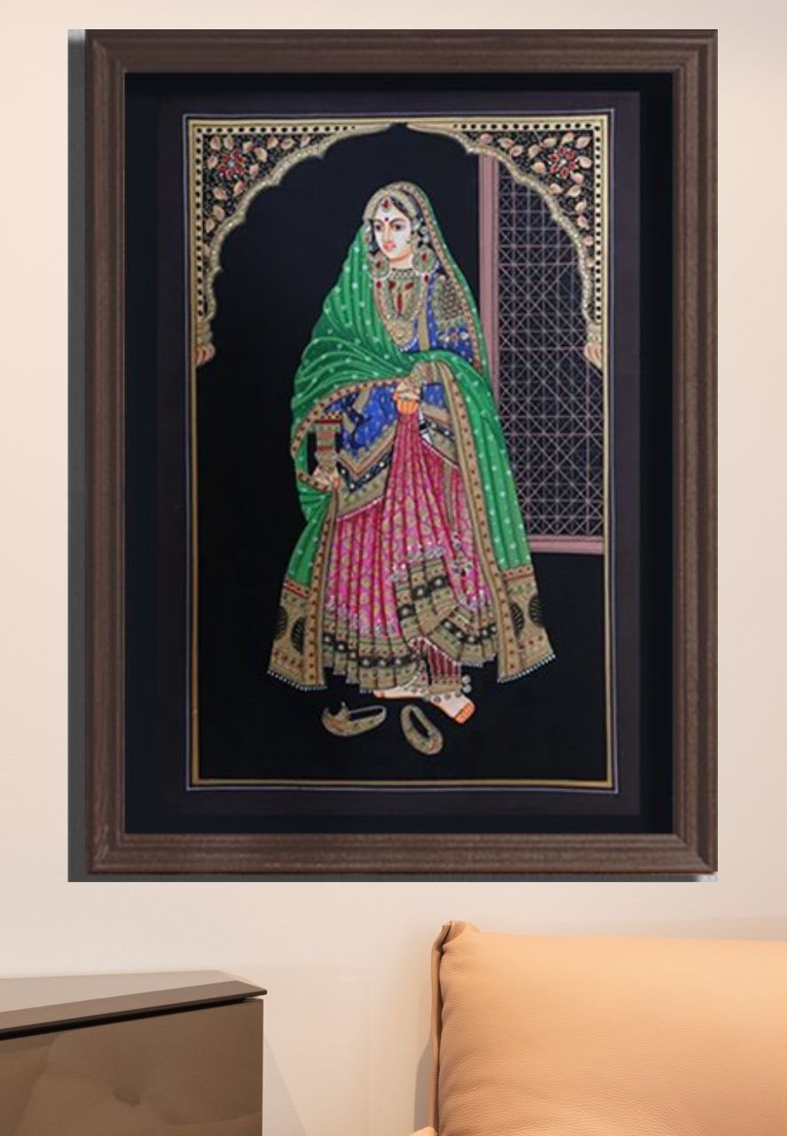 Buy Amritsari Pair : Miniature Painting By Rajendra Sharma ...