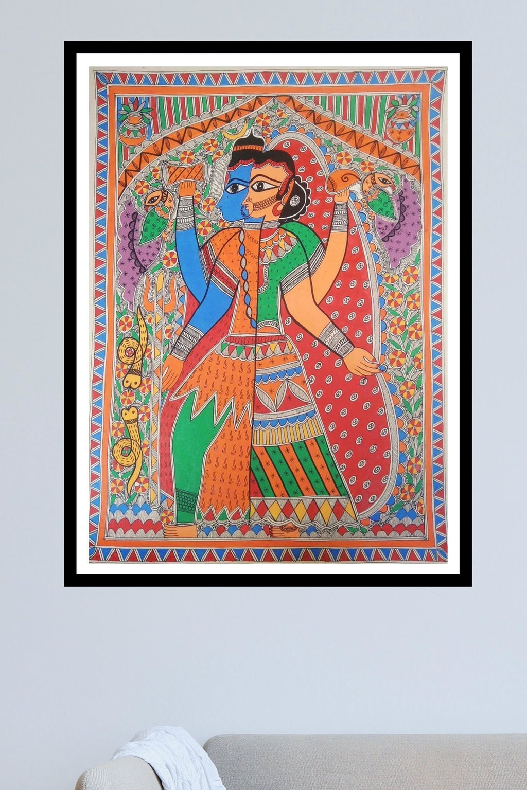 Buy Madhubani Ardhnarishwar Painting | Madhubani Painting Online ...