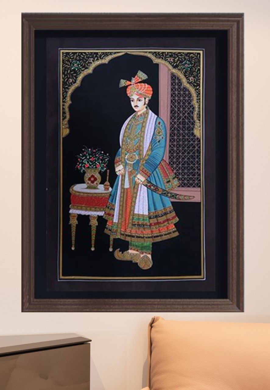 Buy Jodhpuri Pair : Miniature Painting By Rajendra Sharma ...