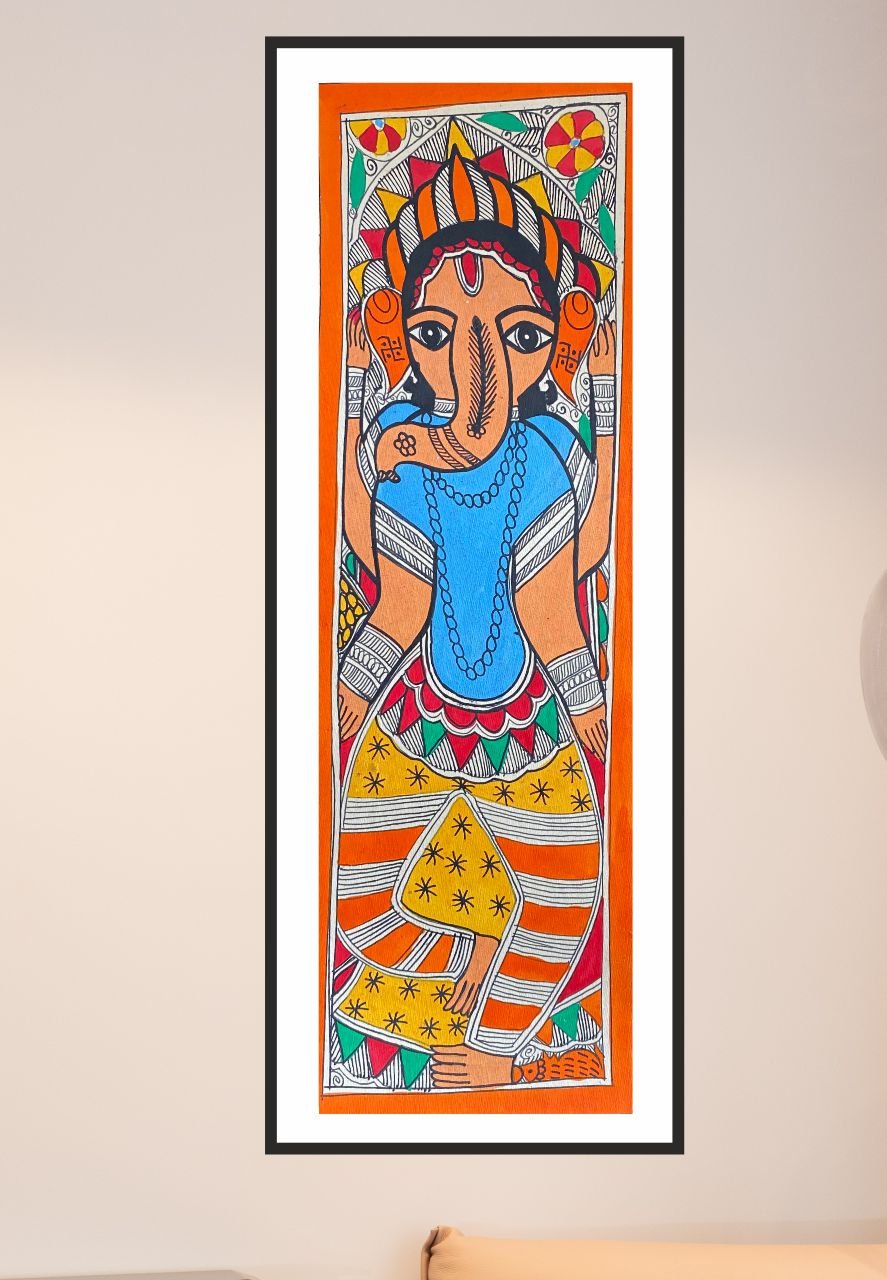 Buy Lord Ganesha Madhubani Painting by Pratima Bharti – MeMeraki.com