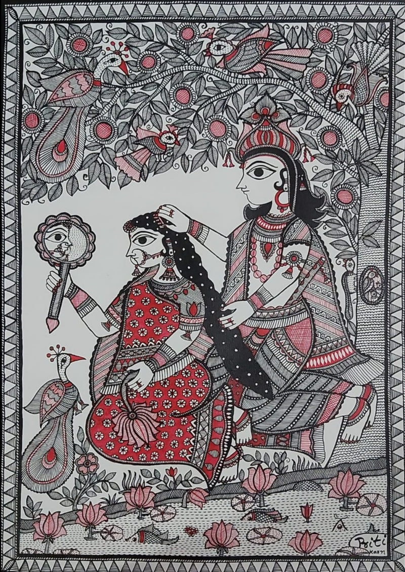 Buy Madhubani Radha Krishna Painting | Radha Krishna Madhubani ...