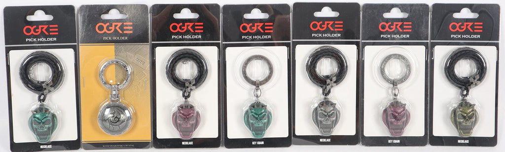 Ogre Guitar Pick Holder Key Ring Necklace Demon Metal Design Lot