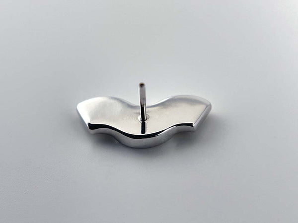Tether 14K White Gold Threadless End Back with ASTM F138 Implant Grade Steel Pin