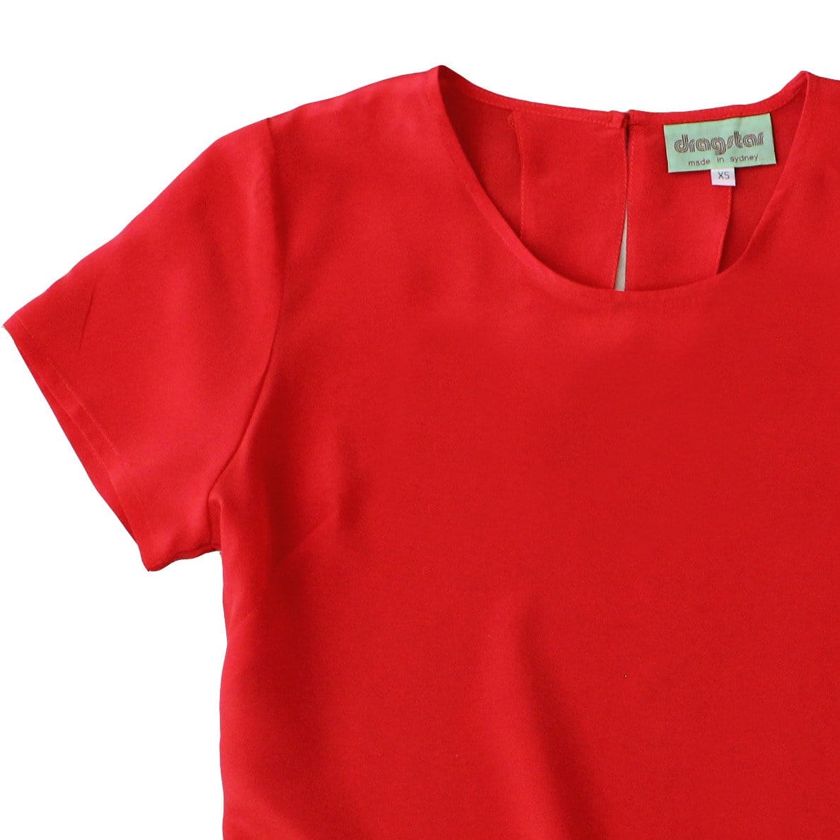 red silk t shirt