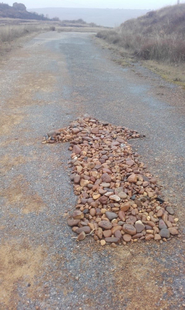 Pilgrim rock arrow - Way of St James