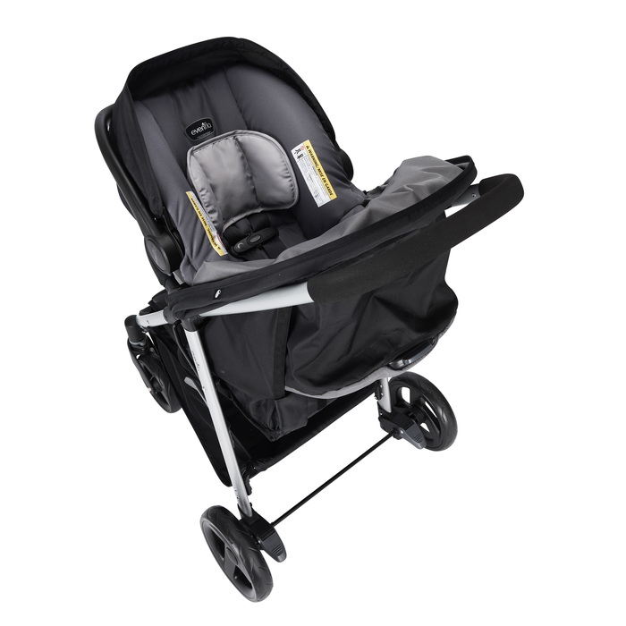 evenflo flipside travel system with litemax infant car seat