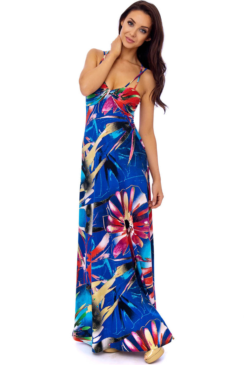 Tropical Print Multi Strap Maxi Dress – Bridget's Boutique