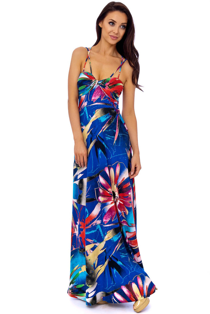 Tropical Print Multi Strap Maxi Dress Bridgets Boutique 4506