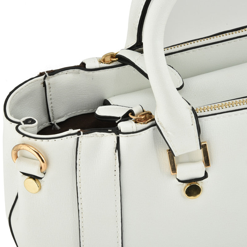 White Rectangular Shopper Style Handbag – Bridget's Boutique