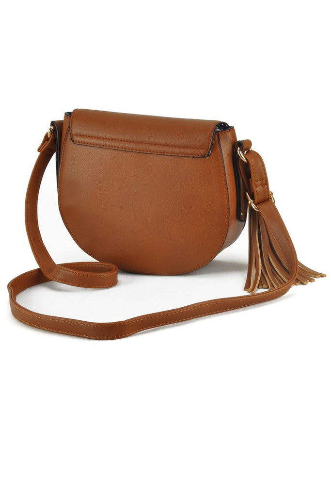 Brown Rivets & Studded Crossbody Tassel Bag – Bridget's Boutique