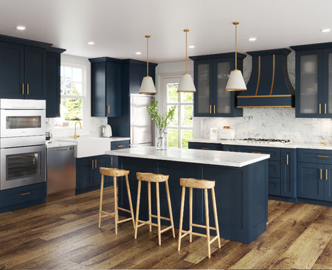 Aria Blue Kitchen Cabinets