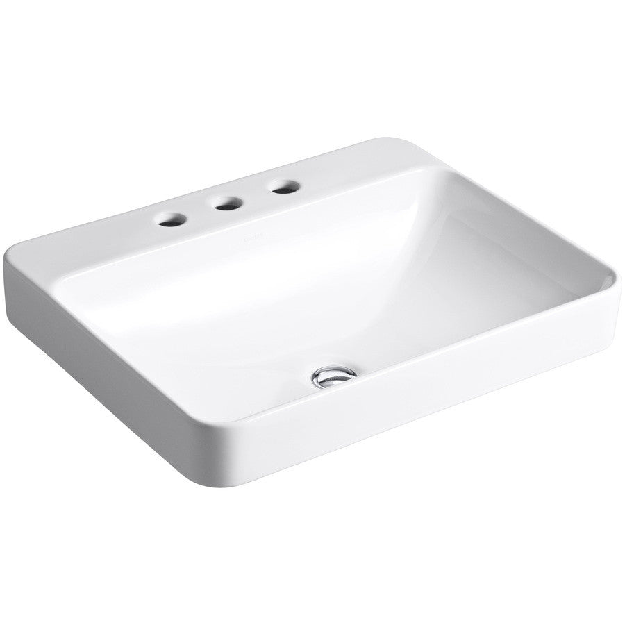 Kohler Vox White Vessel Rectangular Bathroom Sink With Overflow Dream Home Supply