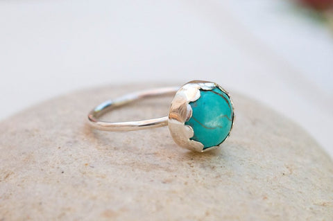 Ασημένιο δαχτυλίδι με turquoise (τουρκουάζ)