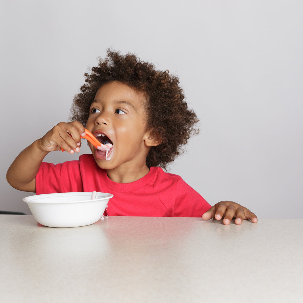 curved toddler feeding spoon