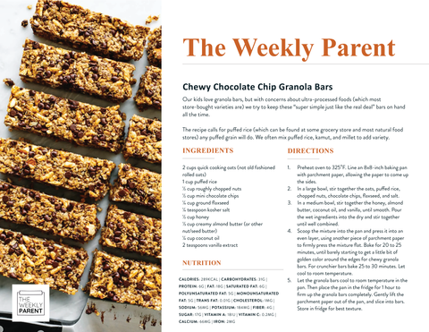 granola bar recipe