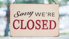 kitchen is closed sign